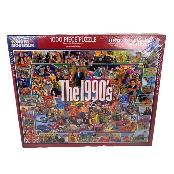 The 1990's 1000 LARGE PIECES Jigsaw Puzzle USA SEALED White Mountain Error Print - Picture 1 of 6